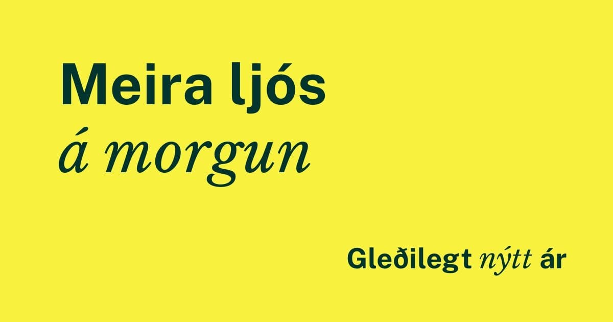 Við óskum ykkur farsæls komandi árs og þökkum fyrir það sem var að líða.